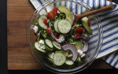 Edamame, Feta and Tomato Salad