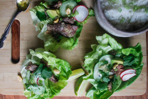 Thai Steak Lettuce Wraps